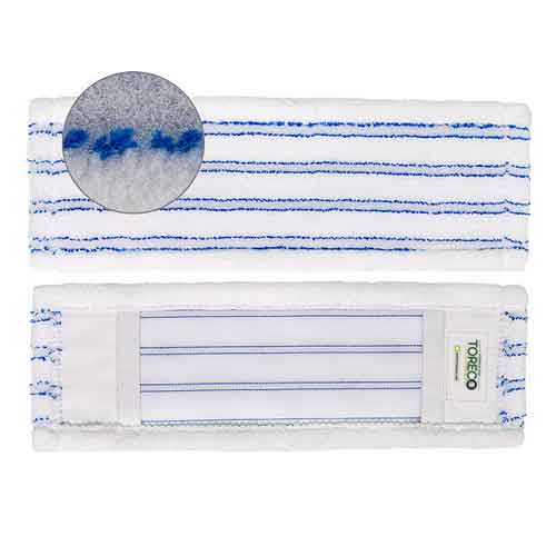 mop plat microfibra cu buzunare 40 cm, alb, albastru toreco, moldova