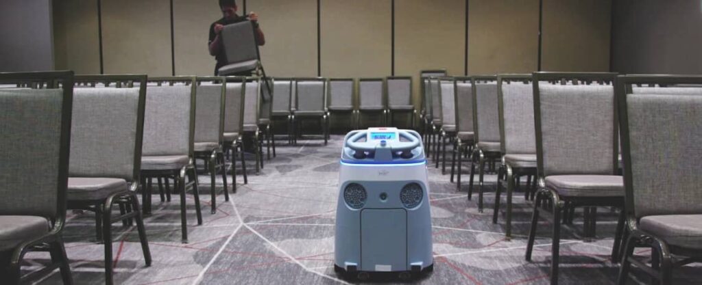 Whiz - Robotul de Aspirare Profesional sali de conferinte, evenimente si expozitii