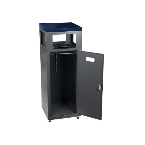 175C-1 tomberon, cos gunoi, pubela, container gunoi, rezistent la coroziune, UE, albastru, 90 litri, urna stradala