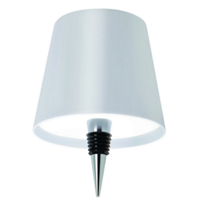 Lampă LED decorativă tip dop pentru sticlă, reîncărcabilă USB, Alb