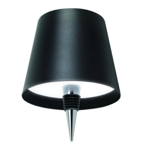 Lampă LED decorativă tip dop pentru sticlă, reîncărcabilă USB, negru