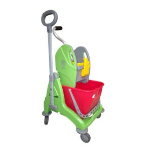 Carucior cu rotile si storcator, Kinetik Plus, 15 L, verde, IPC, Moldova, toreco